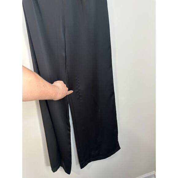 Ramy Brook Adaline Jumpsuit Size 8 Wide Leg, Lace Top One Shoulder - Picture 5 of 10